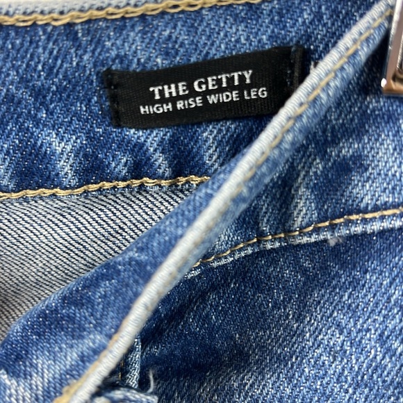 Rails The Getty Superhigh Waist Cropped Length Wide Leg Blue Jeans Size 27 NWOT - Picture 8 of 14